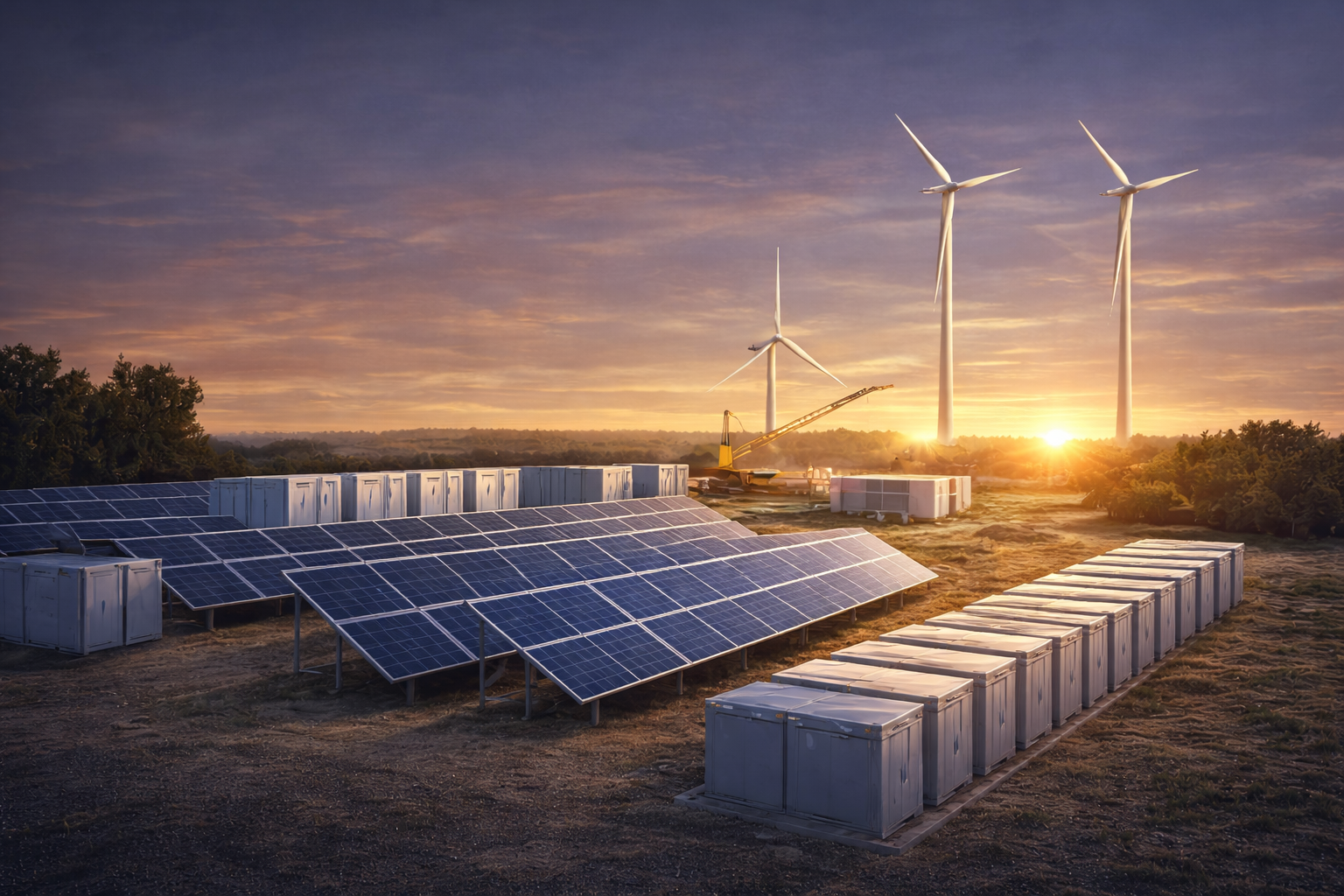 Solar and battery development project for growth and build